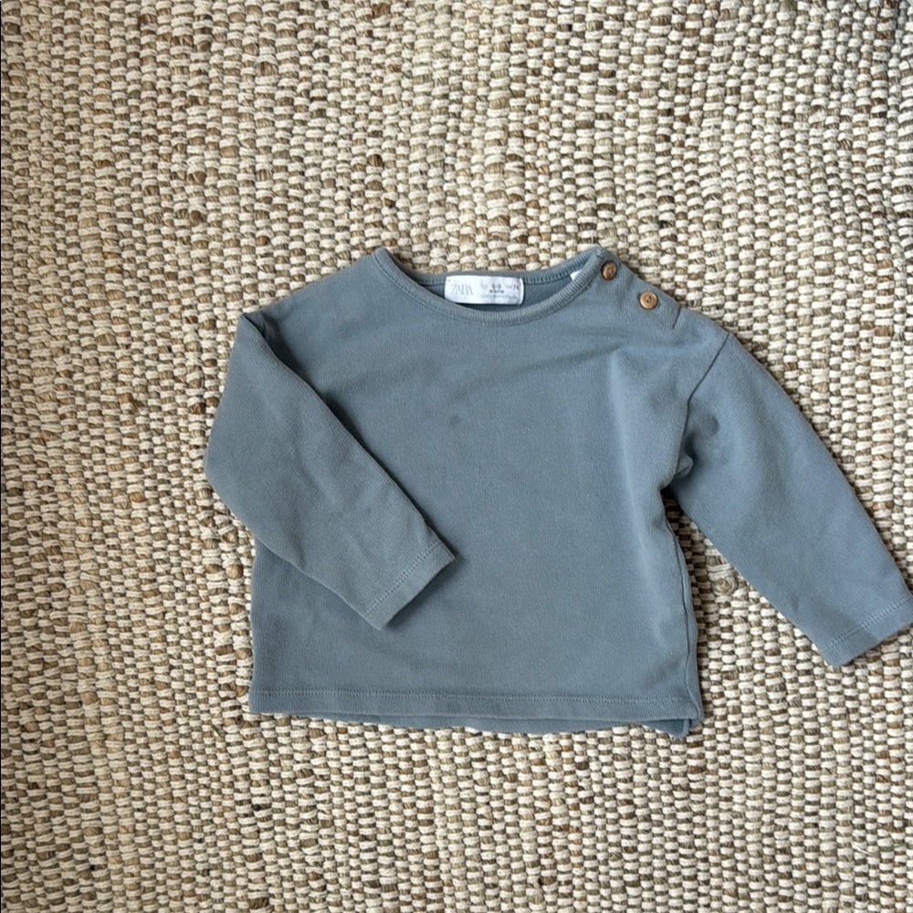 Zara Long Sleeve blue/Gray Shirt